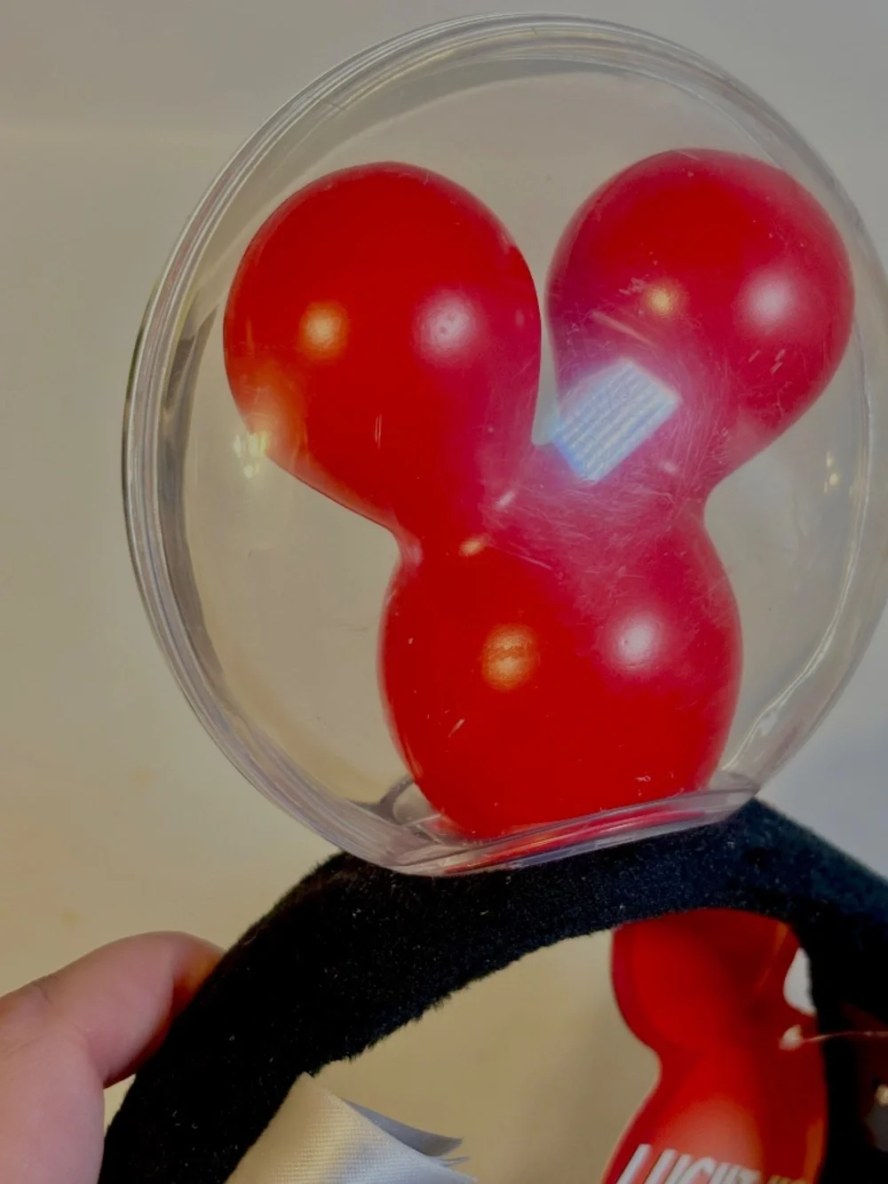 Disney Parks Mickey Mouse Ears Headband Light Up Red Balloons Best Day Ever NWT